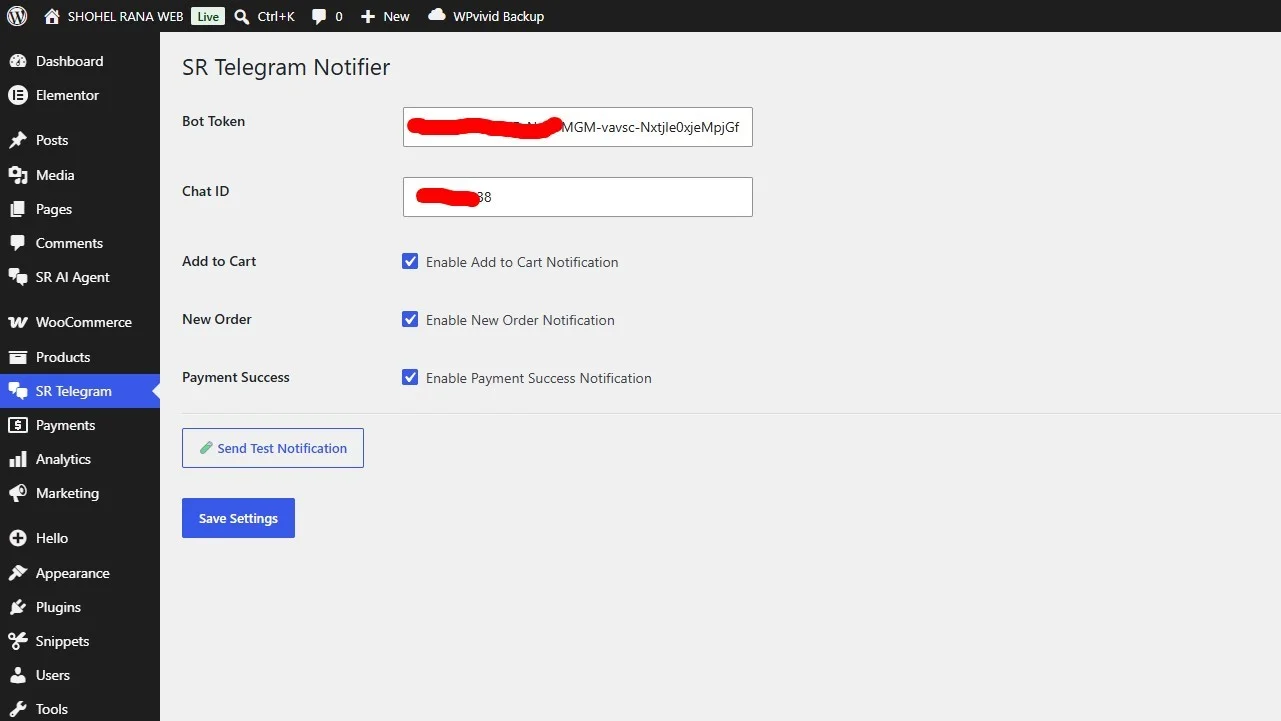 SR Telegram Notifier